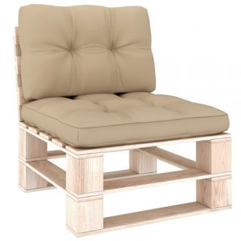 Cuscini per pallet beige in tessuto (2 pezzi)
