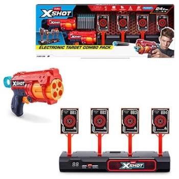 Kit Dual X-Shot: Caza-Objetivo, 2 Lanzadores Fury 4 y 24 Dardos