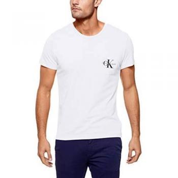 T‑shirt homme Calvin Klein Monogramme, blanc lumineux – XL