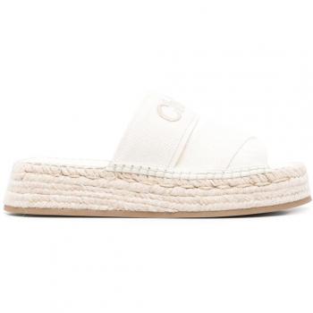 Chloé Women's White Mila Platform Sandals | Size 41