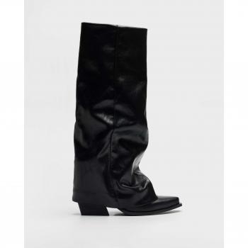 Botas de mujer efecto polaina Kim Negro MIM