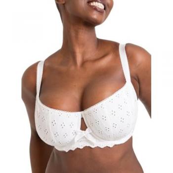 Flora White Balcony Bra