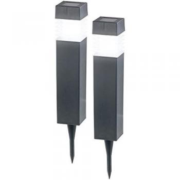 Borne Lumière Solaire LED Lunartec Carrée Noir Design Moderne
