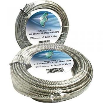 Fune Inox 49 Fili Rotolini 10 mt