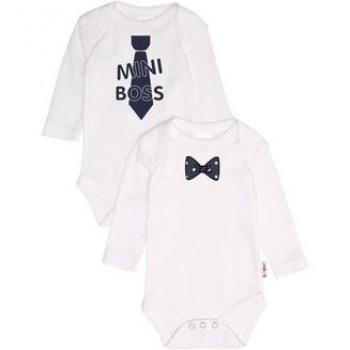 Baby Langarmbody Mini Boss in Weiß