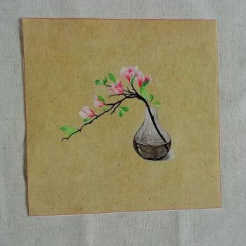 15 * 20cm Patchwork Gold Flower Wrapper