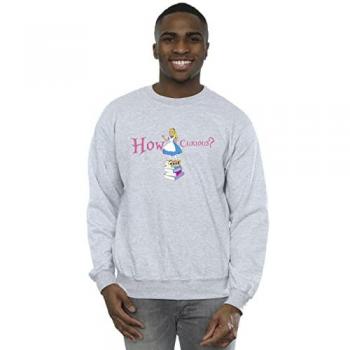 Disney Men's Alice In Wonderland How Curious Sweatshirt