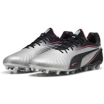 Puma King Ultimate MG Chaussures Foot Unisex – Gris Argenté & Noir