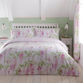 'Wisteria' Printed Reversible Duvet Cover Set