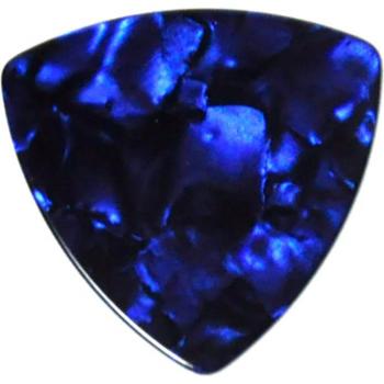 Medium Size 0.71mm Blue Pearl Celluloid Guitar Picks Rounded Triangle 100 pcs