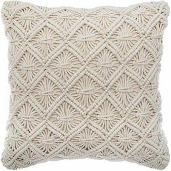 Coussin déhoussable macramé été indien 40 x 40 cm