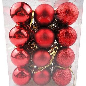24 Decorative Christmas Baubles