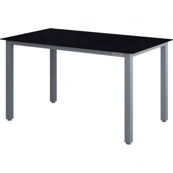 Table de jardin Bern argent 150x90x75cm en aluminium