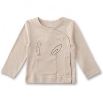 Camicia a portafoglio celeste e beige Sanetta