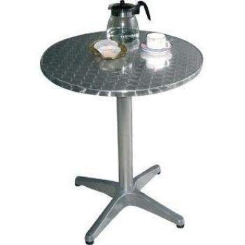 Bolero Runder Tisch für Bistros – 60 cm – Edelstahl – 1 Bein
