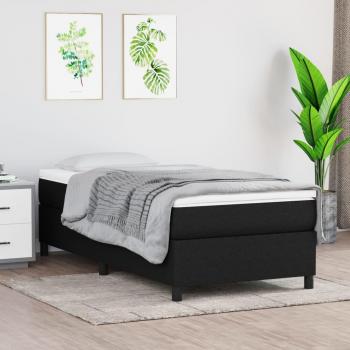 Cama solar de tela, color negro, medidas 100x200 cm, sin colchón