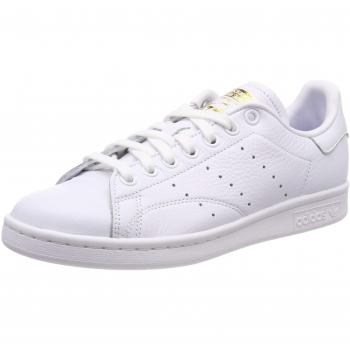 Adidas Damen Stan Smith W Gymnastik‑Schnürschuh – White/Real Lilac/Raw Gold S18, EU 37 1/3