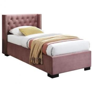 VENTE-UNIQUE Cama con arcón de 90 x 200 cm con cabecero acolchado