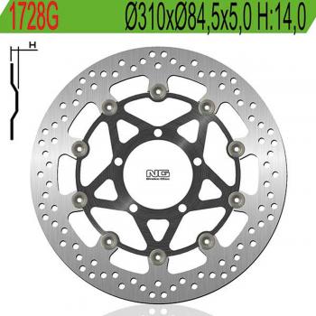 Disque de frein NG 1728G – NG BRAKES flotant