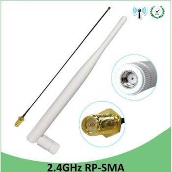 Antenne 2,4 GHz RP-SMA mâle avec câble SMA mâle