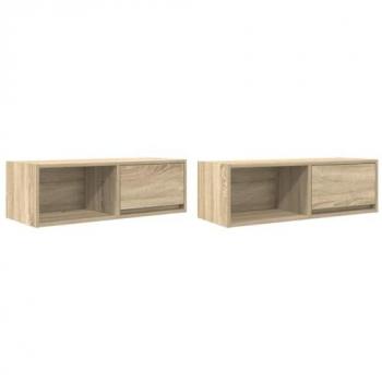 Sonoma Oak TV Cabinet Duo – 80x31x25.5 cm – Engineered Paneling