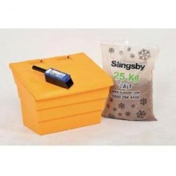 Slingsby 50L Grit and Salt Bin with 25kg Brown Salt