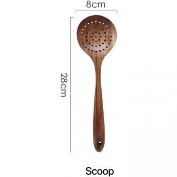 Thai Teak Wooden Ladle and Turner Set