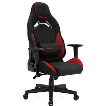 Chaise de jeu en tissu SENSE7 Vanguard noir/rouge