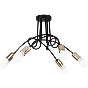 Suspensión LED App518-5C en Negro y Oro