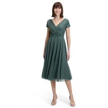 Abito Vera Mont Giallo Sera Verde Scuro