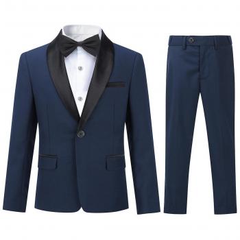 Traje Formal Azul para Chicos, Blazer y Pantalones Slim Fit