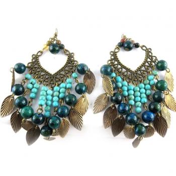 Lily's Treasure: Mineralia Turquoise & Agate Green Studs – K7296
