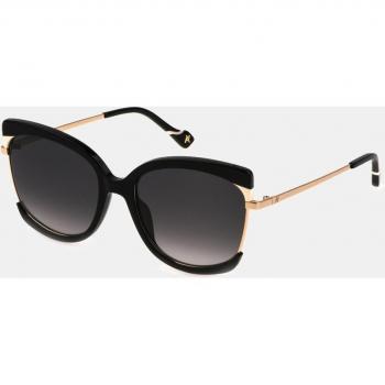 Yalea Sya126 Shiny Rose Gold Sunglasses for Women Smoke Gradient CAT3