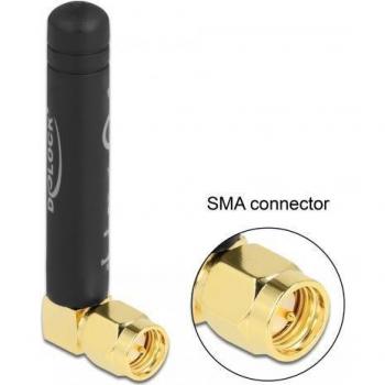 Antenna LPWAN Delock 868 MHz 1,6 dBi SMA 90° Nera Rigida