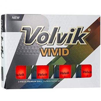 Golfbälle Volvik Vivid Matte Finish, 12 Stück, rot