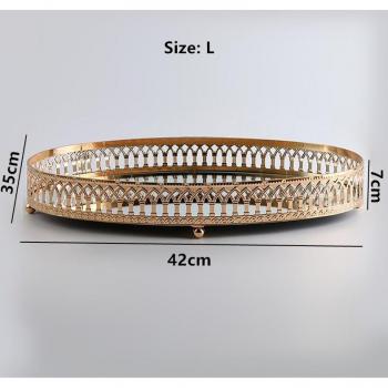 Portable Hollow-Carved Glass Display Plate