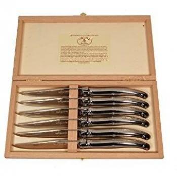 Coffret de couteaux Laguiole 6 pièces – inox fermant, idéal steak