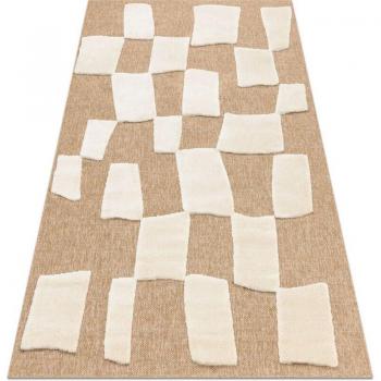 Geometric Beige Sisal Rug 160x220 cm