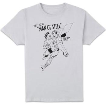 Valentine’s Superman Steel Baby T-Shirt (White, Small)