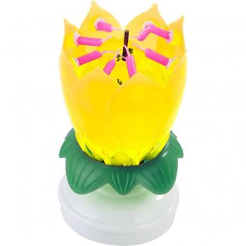 Happy Birthday Musical Flower Candle