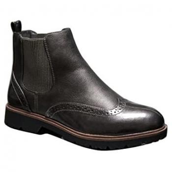 IVACHY Women's Grey Brogue Chelsea Boot – 3U