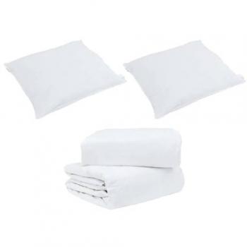 Set deka con cuscino 3 pcs Perje bianco