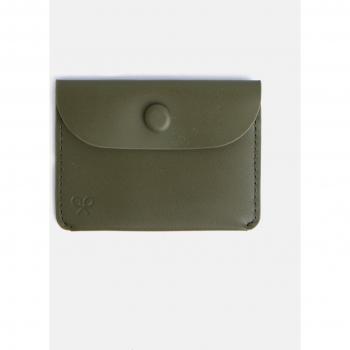 Tarjetero Clásico de Piel Verde para Hombre Silbon