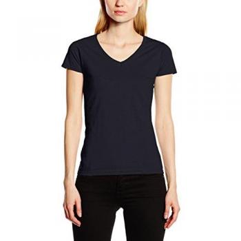 Deep Navy Ladies V-Neck Short Sleeve T-Shirt