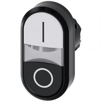 3SU1001‑3AB61‑0AK0 Black/White Push Button, IP68 Rated