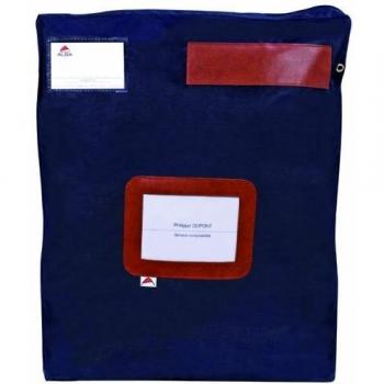 Pochette navette PVC soufflets bleu grand modèle 40x50x5cm