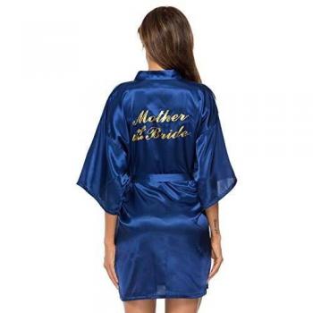 Vlazom Luxuriöser Satin Badmantel für Braut