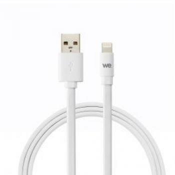 Câble Plat en Silicone USB vers Lightning 2m Blanc