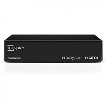 TELESYSTEM DECODER DIGITALE TERRESTRE TS6105 DVB-T2 HD MEDIAPLAYER USB 220V+12V