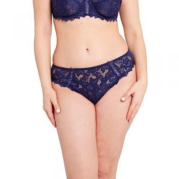 Slip bleu en dentelle